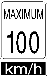 100km/h sign